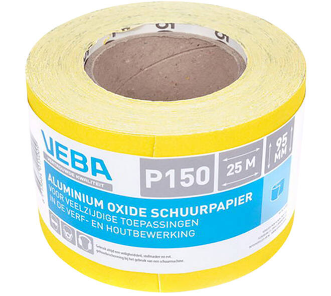 VEBA Schuurpapier Rol 95 mmx25 m Aluminium Oxide P150