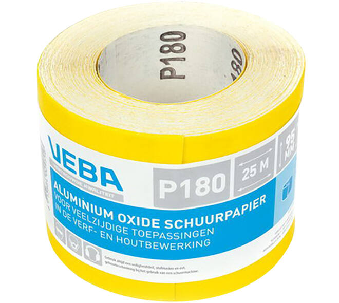 VEBA Schuurpapier Rol 95 mmx25 m Aluminium Oxide P180