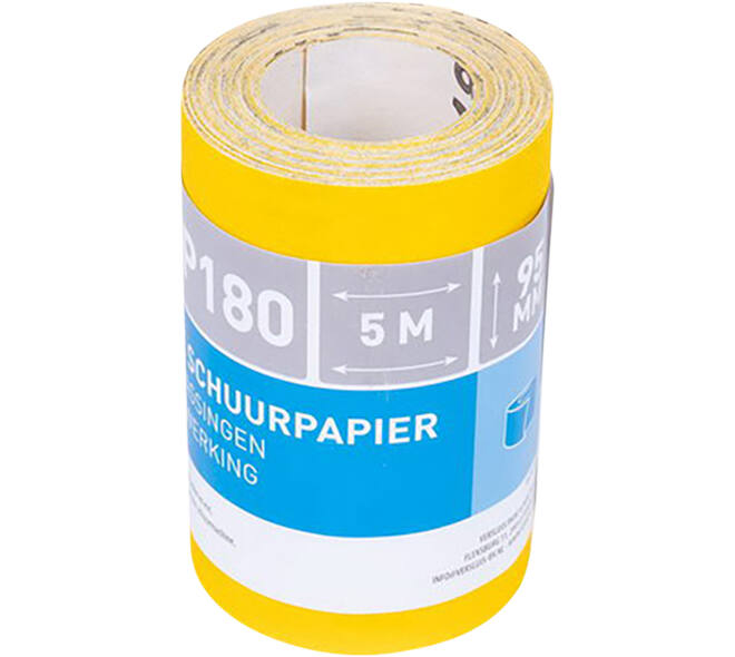 VEBA Schuurpapier Rol 95 mmx5 m Aluminium Oxide P180