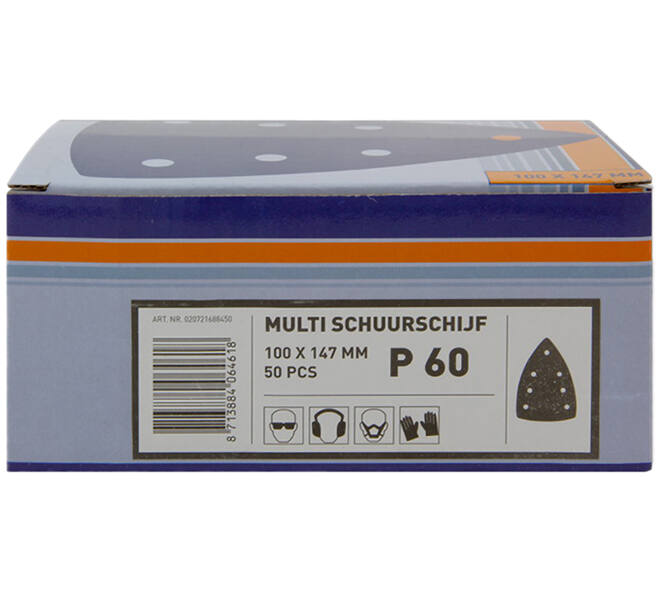 VEBA Multi Schuurschijf Klittenband 100x147 mm 7 Gaten 50 st P60