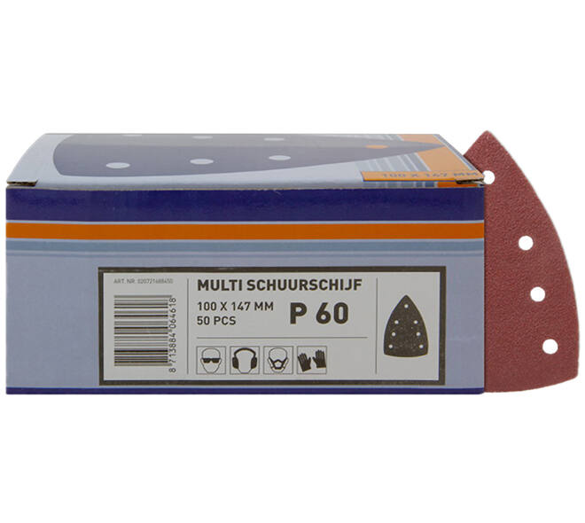 VEBA Multi Schuurschijf Klittenband 100x147 mm 7 Gaten 50 st P60