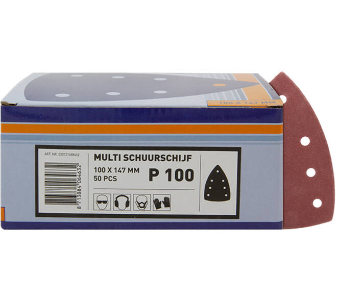 VEBA Multi Schuurschijf Klittenband 100x147 mm 7 Gaten 50 st P100