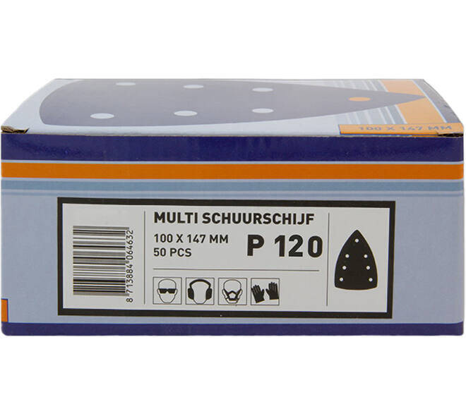 VEBA Multi Schuurschijf Klittenband 100x147 mm 7 Gaten 50 st P120