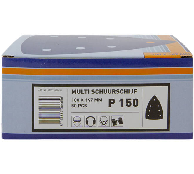 VEBA Multi Schuurschijf Klittenband 100x147 mm 7 Gaten 50 st P150
