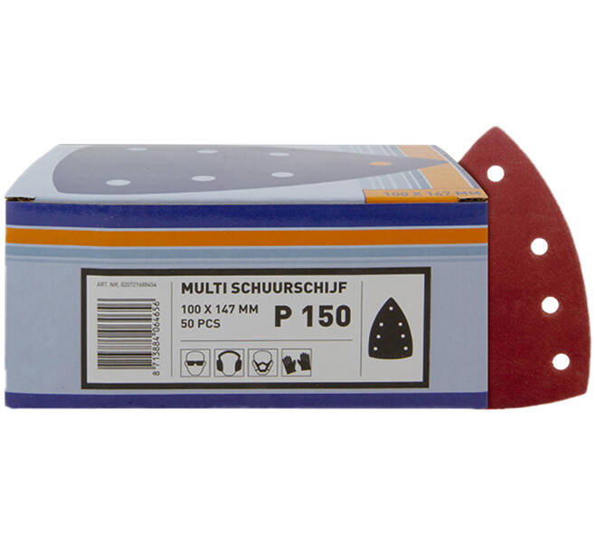 VEBA Multi Schuurschijf Klittenband 100x147 mm 7 Gaten 50 st P150