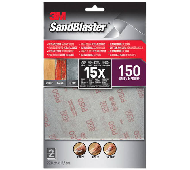3M Sandblaster Ultra Flexible Schuurvellen 11,4x17x8 cm 2 st P150