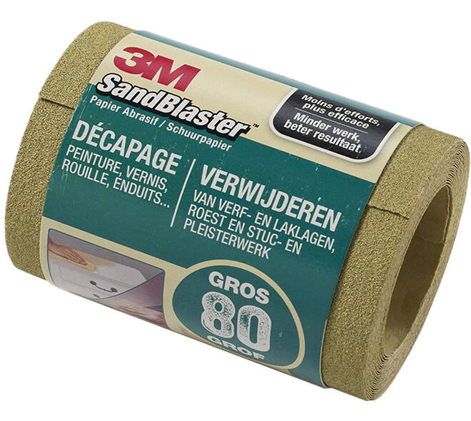3M Sandblaster Schuurpapier groen P80 Rol 5 m - 500Rl80