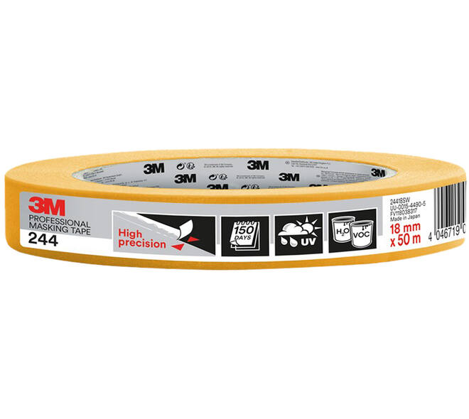 3M Afplaktape, 24418SW, Verschillende oppervlakken, 18 mm x 50 m, 1 rol - 100% PEFC SGSCH-PEFC-COC-110078