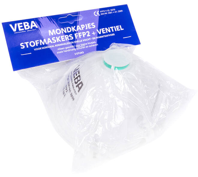 VEBA Mondkapjes/Stofmaskers FFP2 + Ventiel 3 st