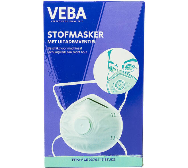 VEBA Mondkapjes/Stofmaskers FFP2 + Ventiel 15 st