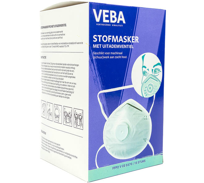 VEBA Mondkapjes/Stofmaskers FFP2 + Ventiel 15 st