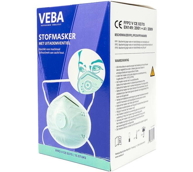 VEBA Mondkapjes/Stofmaskers FFP2 + Ventiel 15 st