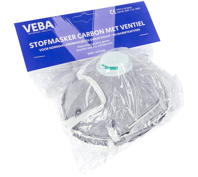 VEBA Mondkapjes/Stofmaskers FFP2 Tegen Geur + Ventiel 2 st