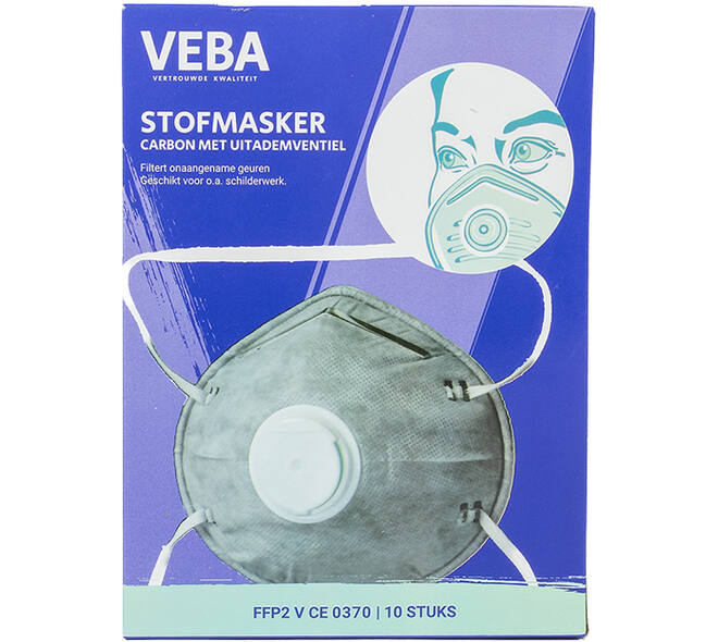 VEBA Mondkapjes/Stofmaskers FFP2 Tegen Geur + Ventiel 10 st