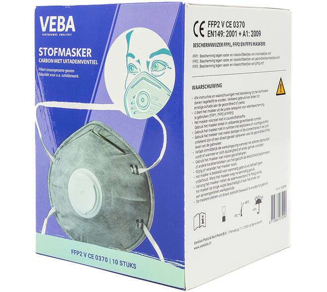 VEBA Mondkapjes/Stofmaskers FFP2 Tegen Geur + Ventiel 10 st