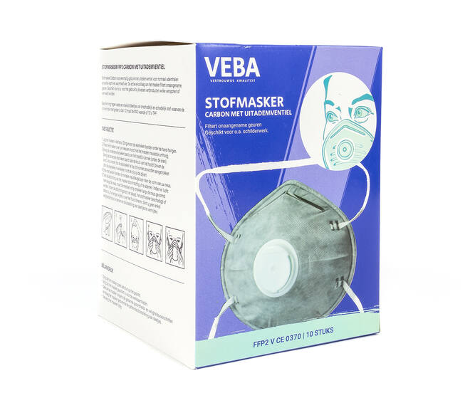 VEBA Mondkapjes/Stofmaskers FFP2 Tegen Geur + Ventiel 10 st