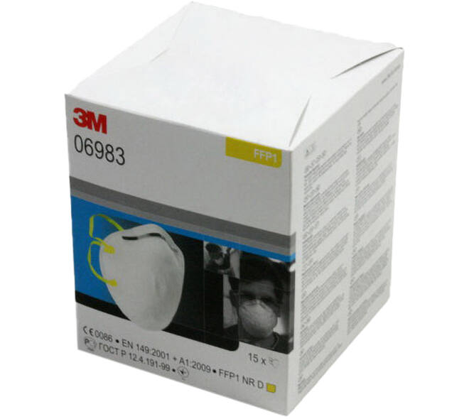 3M Stofmasker 8710E, FFP1, zonder ventiel, 20 st