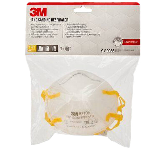 3M Stofmasker 8710E, FFP1, zonder ventiel, 3 st