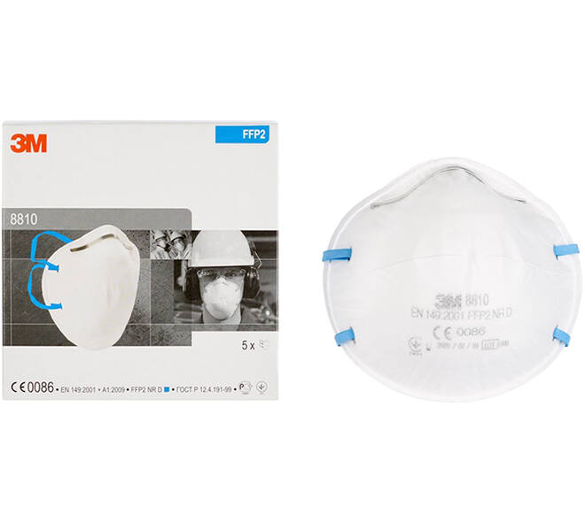 3M Stofmasker, FFP2, zonder ventiel, 20 st, 8810