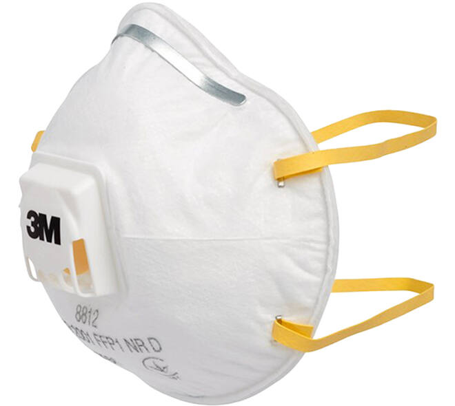 3M Stofmasker, FFP1, met ventiel, 10 st, 8812