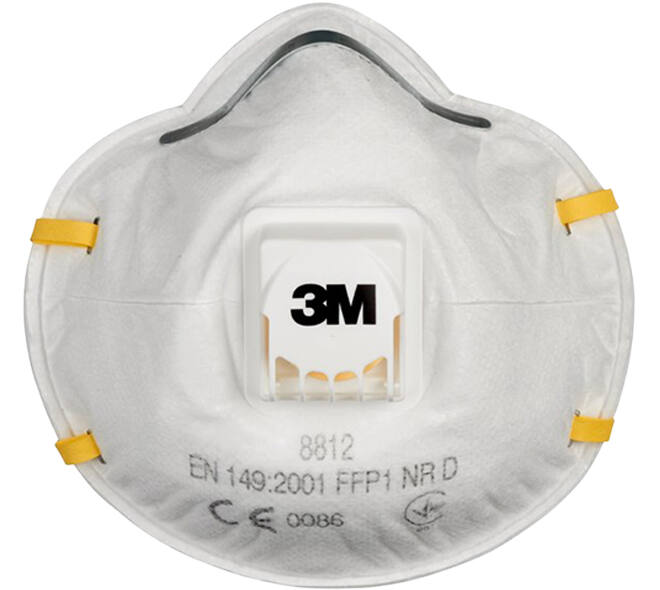 3M Stofmasker, FFP1, met ventiel, 10 st, 8812