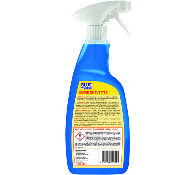 Blue Wonder Professioneel Superontvetter Spray 1 L