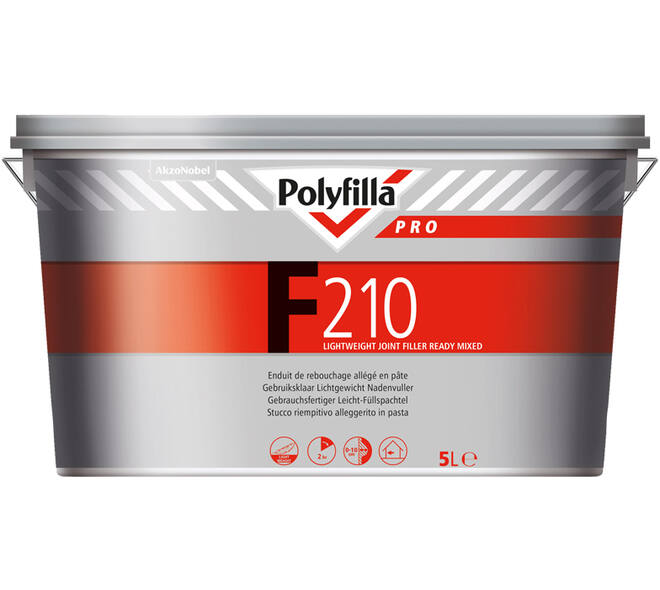 Polyfilla Pro F210 Gebruiksklaar Lichtgewicht Vulmiddel 5 L