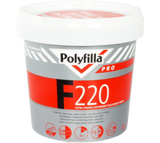 Polyfilla Pro F220 Extra Sterk Lichtgewicht Vulmiddel 1 L