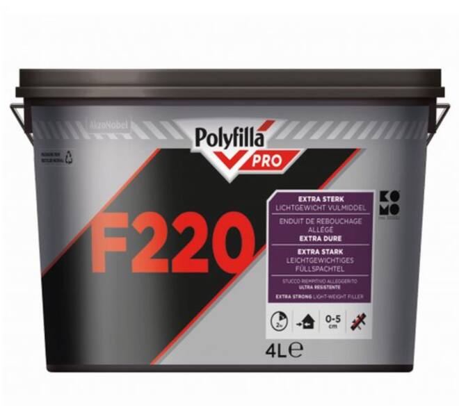 Polyfilla Pro F220 Extra Sterk Lichtgewicht Vulmiddel 4 L