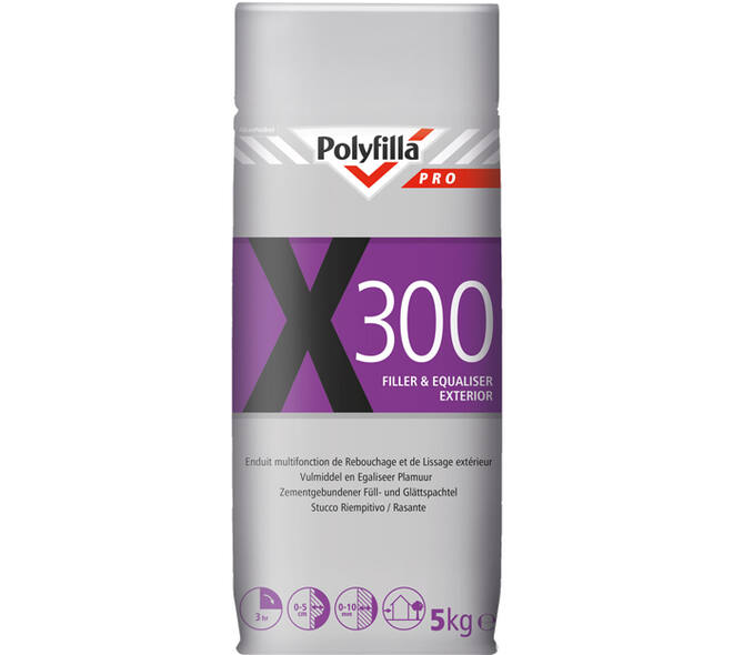 Polyfilla Pro X300 Vulmiddel + Egaliseermiddel 5 kg
