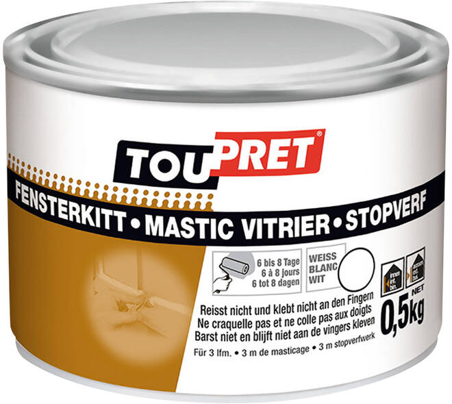 Toupret Stopverf Wit Blik 0,5 kg