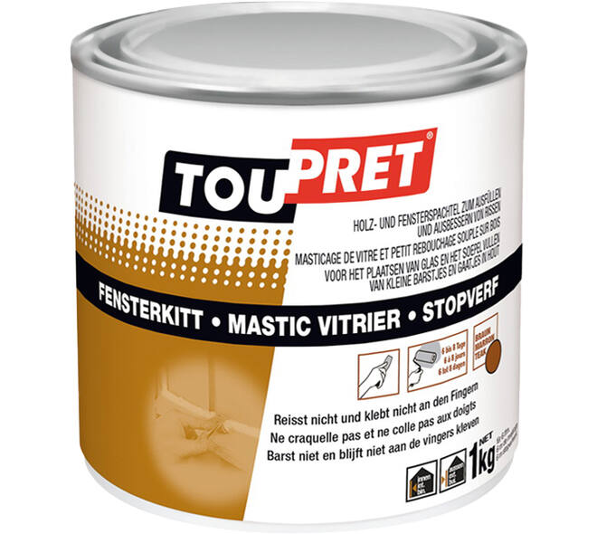 Toupret Stopverf Bruin Blik 1 kg