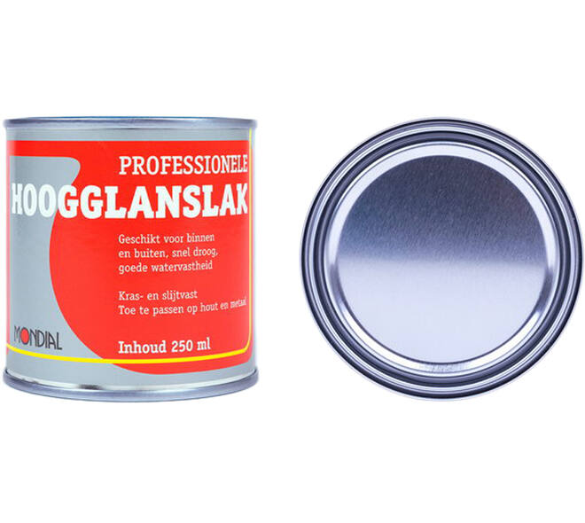 Mondial Hoogglans Lak Aluminium 250 ml