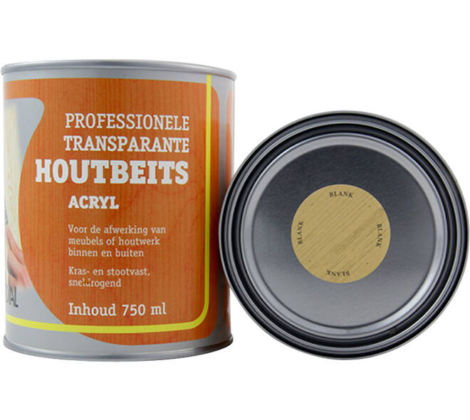 Mondial Transparante Houtbeits Acryl Blank 750 ml