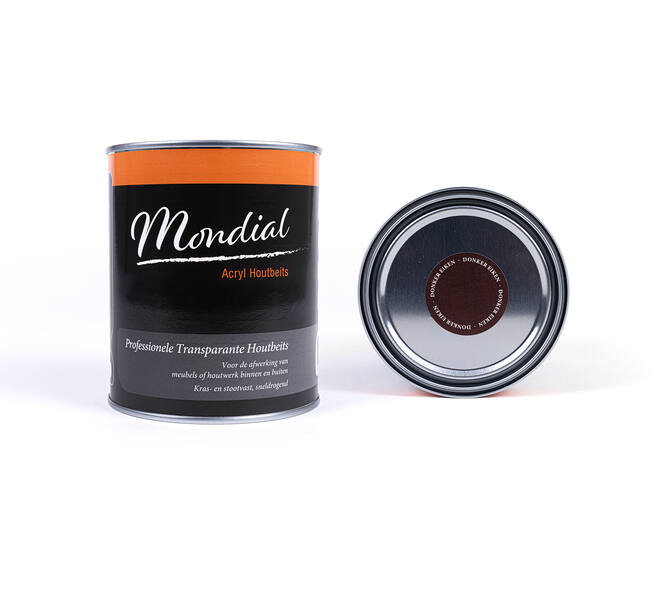 Mondial Transparante Houtbeits Acryl Donker Eiken 750 ml