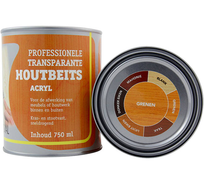 Mondial Transparante Houtbeits Acryl Grenen 750 ml