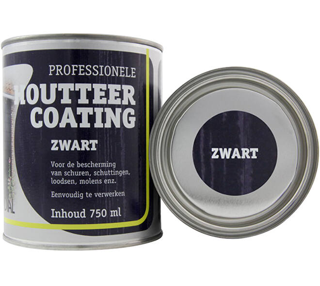 Mondial Houtteer Coating Zwart 750 ml