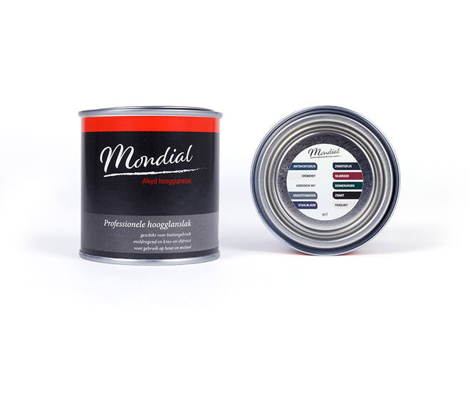 Mondial Hoogglans RAL9016 Wit (Alkyd) 250 ml