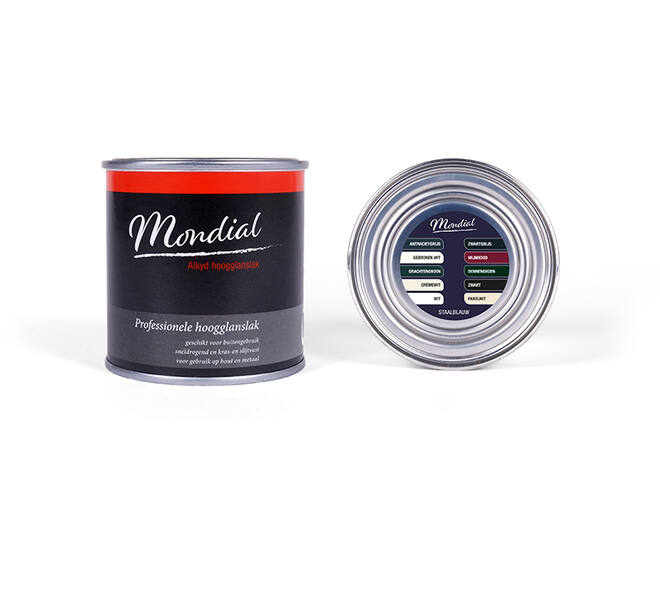 Mondial Hoogglans RAL5011 Staalblauw (Alkyd) 250 ml