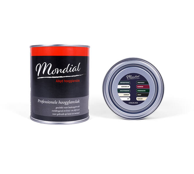 Mondial Hoogglans RAL5011 Staalblauw (Alkyd) 750 ml
