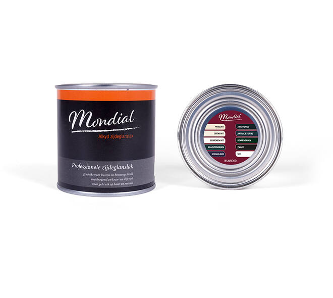 Mondial Zijdeglans Alkyd RAL3005 Wijnrood 250 ml