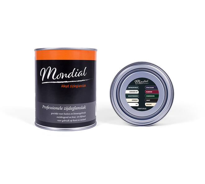 Mondial Zijdeglans Alkyd RAL7021 Zwartgrijs 750 ml