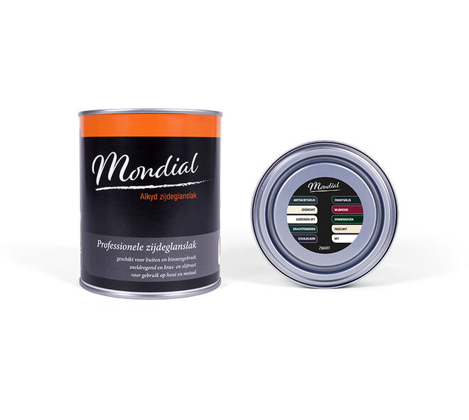Mondial Zijdeglans Alkyd RAL9005 Zwart 750 ml