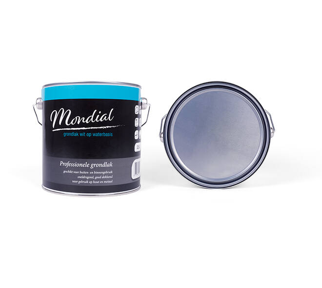 Mondial Grondlak Wit Op Waterbasis 2,5 L