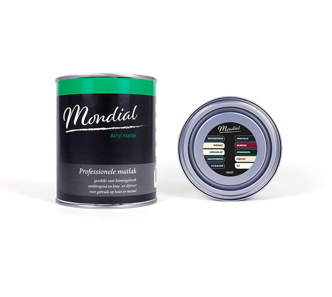 Mondial Mat RAL9005 Zwart 750 ml