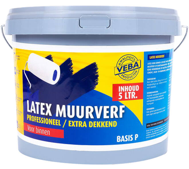 Mondial Latex Muurverf Extra Dekkend Mix Wit (Was Basis P) 5 L