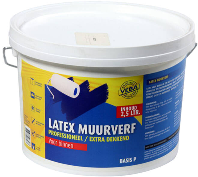 Mondial Latex Muurverf Extra Dekkend Mix Wit (Was Basis P) 2,5 L