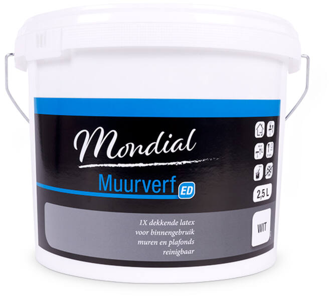 Mondial Latex Muurverf Extra Dekkend Wit 2,5 L