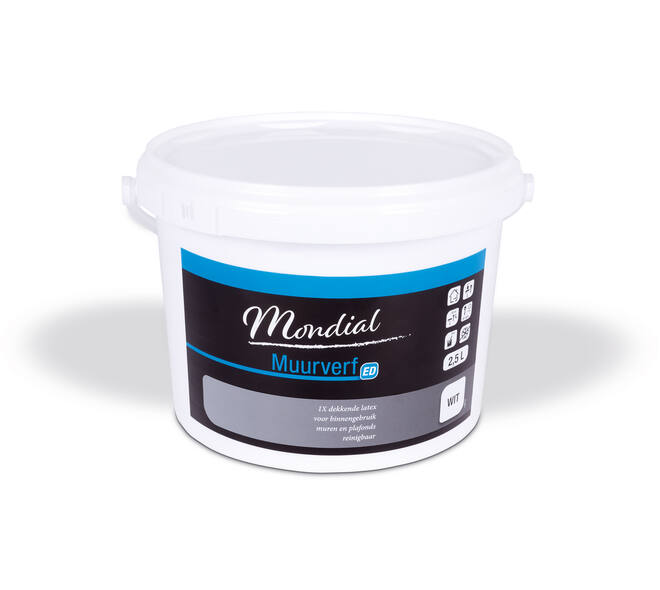 Mondial Latex Muurverf Extra Dekkend Wit 2,5 L