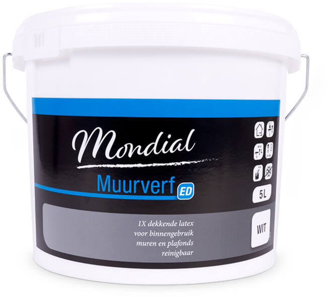 Mondial Latex Muurverf Extra Dekkend Wit 5 L